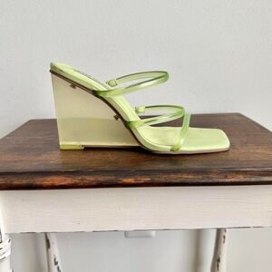Y2K Lime Green Mule with Structural Heel Size 8.5 Steve Madden neon euro
